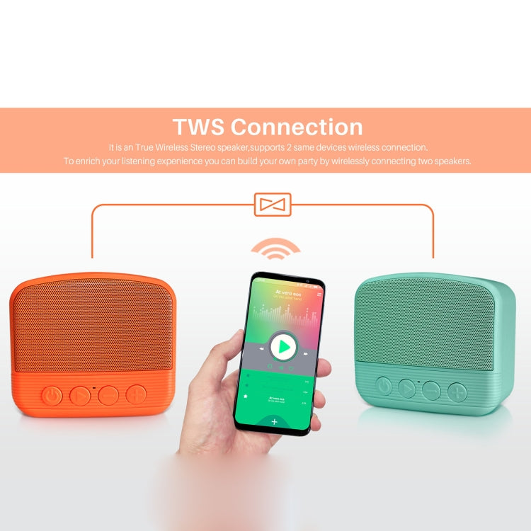 New Rixing NR-101 Mini TWS Bluetooth Speaker(Bright Green) - Mini Speaker by New Rixing | Online Shopping UK | buy2fix