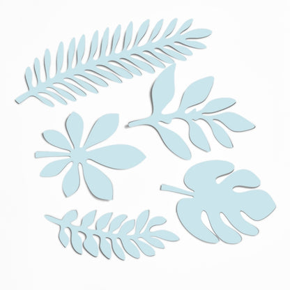 10 in 1 Creative Paper Cutting Shooting Props Tree Leaves Papercut Jewelry Cosmetics Background Photo Photography Props(Light Blue) - Camera Accessories by buy2fix | Online Shopping UK | buy2fix