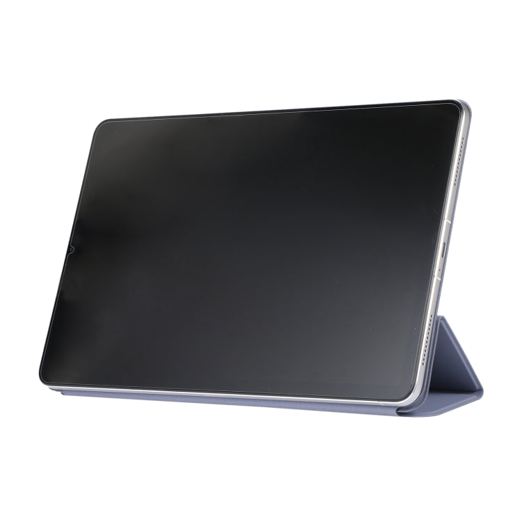 For Xiaomi Pad 5 / Pad 5 Pro Solid Color Magnetic Buckle Horizontal Flip Leather Case with Holder(Dark Blue) - Xiaomi Accessories by buy2fix | Online Shopping UK | buy2fix