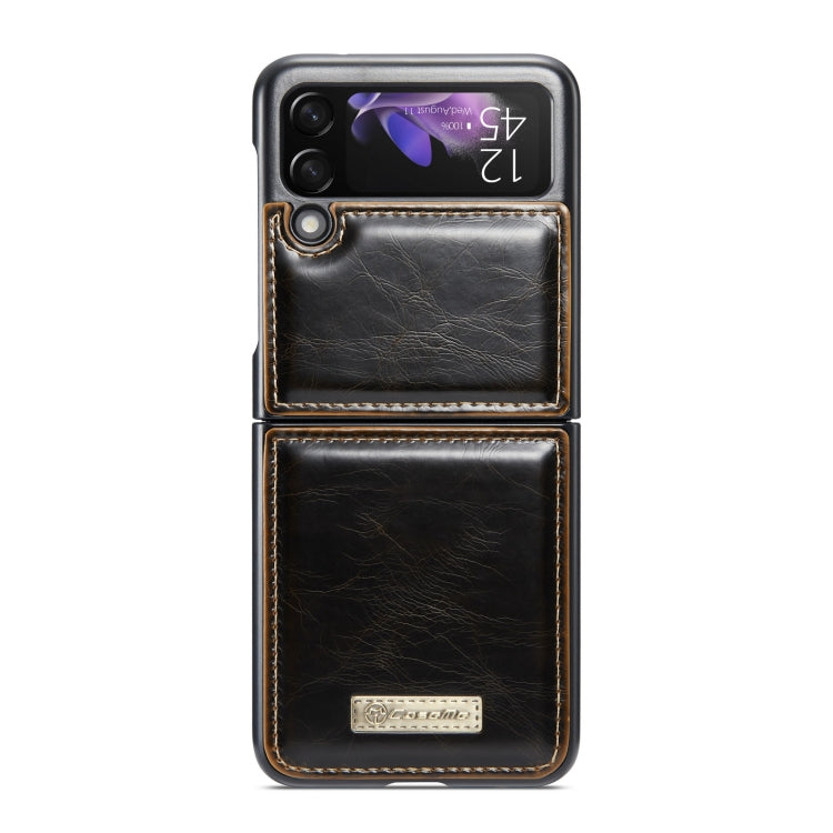 For Samsung Galaxy Z Flip3 5G CaseMe 003 Crazy Horse Texture Horizontal Flip Leather Phone Case(Coffee) - Samsung Accessories by CaseMe | Online Shopping UK | buy2fix