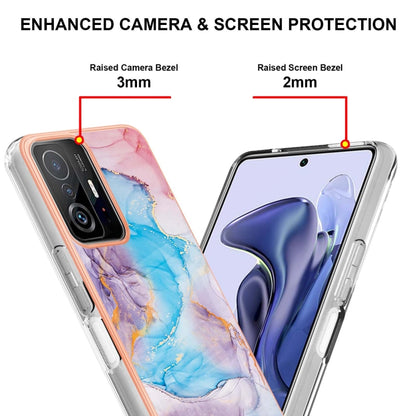For Xiaomi Mi 11T / Mi 11T Pro Electroplating IMD TPU Phone Case(Blue Marble) - Xiaomi Accessories by buy2fix | Online Shopping UK | buy2fix