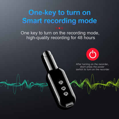 D3 AI Smart High-definition Noise Reduction Voice Recorder, Capacity:8GB(Black) - Security by buy2fix | Online Shopping UK | buy2fix