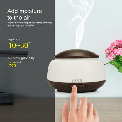 Wood Grain Humidifier Air Purifier Ultrasonic Atomization Household Aromatherapy Machine with Colorful LED Light Automatic Alcohol Sprayer, Plug Specification:EU Plug(Light Brown) - Home & Garden by buy2fix | Online Shopping UK | buy2fix