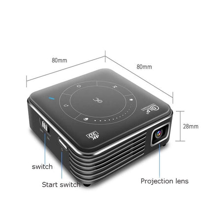 P11 854x480 DLP Smart Projector With Infrared Remote Control, Android 9.0, 4GB+32GB, AU Plug - Consumer Electronics by buy2fix | Online Shopping UK | buy2fix