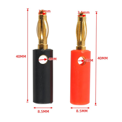 A6549 40 in 1 Car Red and Black Cover Gold-plated 4mm Banana Head Audio Plug - In Car by buy2fix | Online Shopping UK | buy2fix