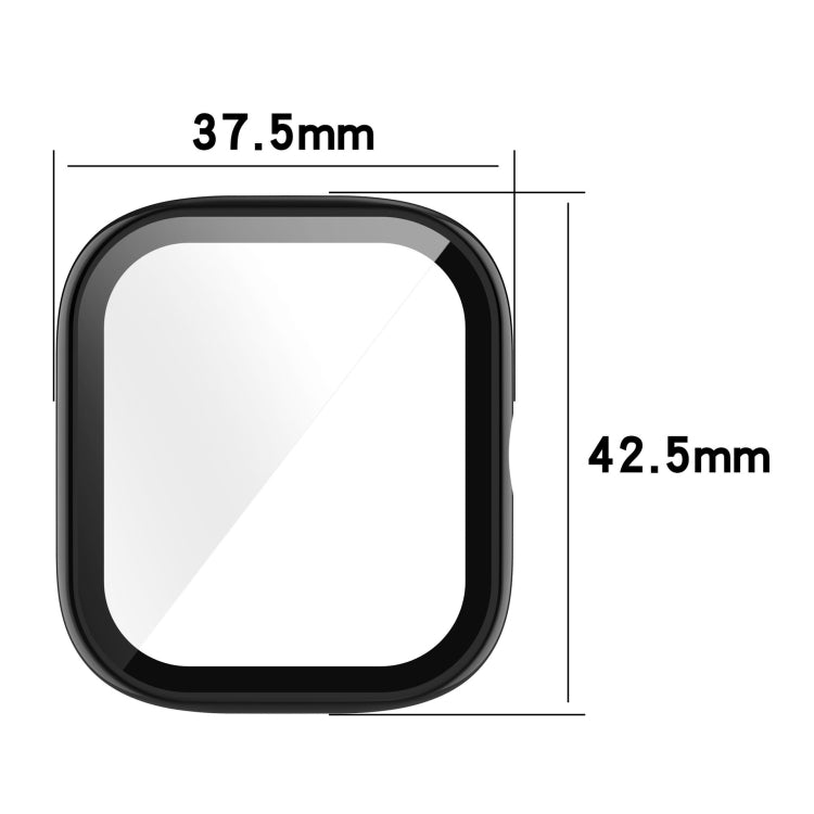 For Amazfit GTS 2 mini PC + Tempered Glass Watch Protective Case(Transparent White) - Watch Cases by buy2fix | Online Shopping UK | buy2fix