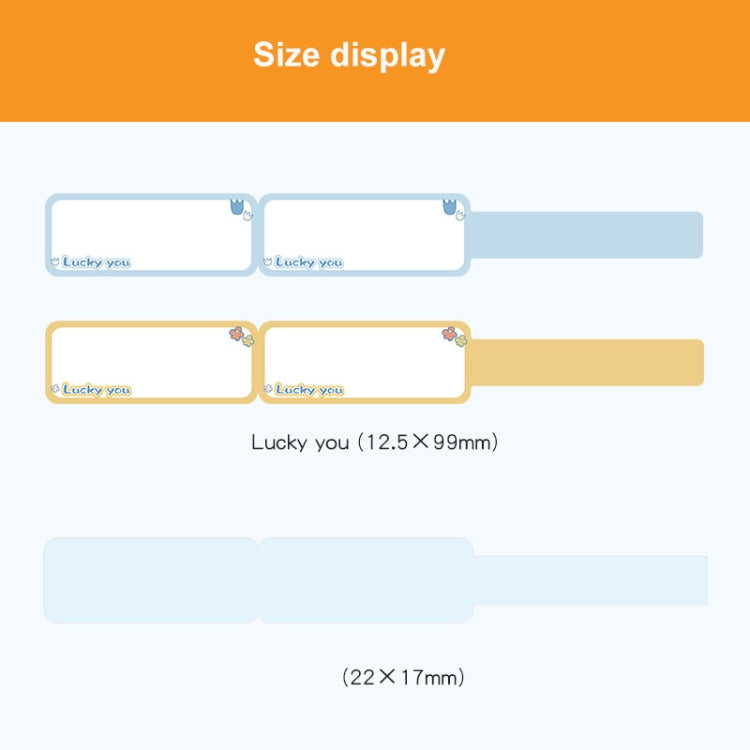 12.5 x 99mm 70 Sheets Thermal Label Data Cable Sort Stickers For NiiMbot D101 / D11(Cyan Cloud) - Consumer Electronics by buy2fix | Online Shopping UK | buy2fix