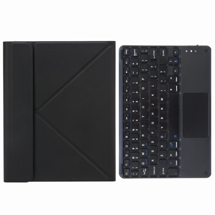 H-102C Touch Bluetooth Keyboard Leather Case with Rear Three-fold Holder For iPad 10.2 2020 & 2019 / Pro 10.5 inch(Black) - Universal by buy2fix | Online Shopping UK | buy2fix