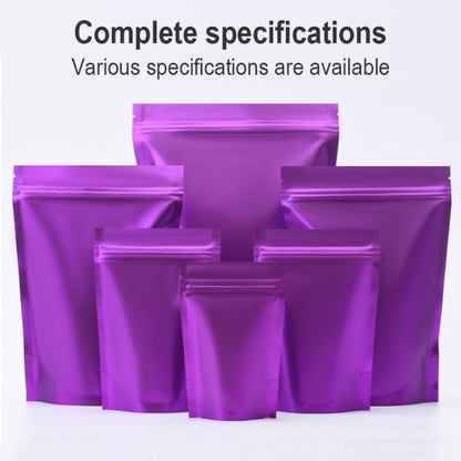 100 PCS/Set Matte Aluminum Foil Snack Stand-up Pouch, Size:8x12+3cm(Purple) - Preservation Supplies by buy2fix | Online Shopping UK | buy2fix
