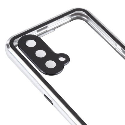 For OnePlus Nord CE 5G Full Cover Magnetic Metal Tempered Glass Phone Case(Silver) - Mobile Accessories by buy2fix | Online Shopping UK | buy2fix