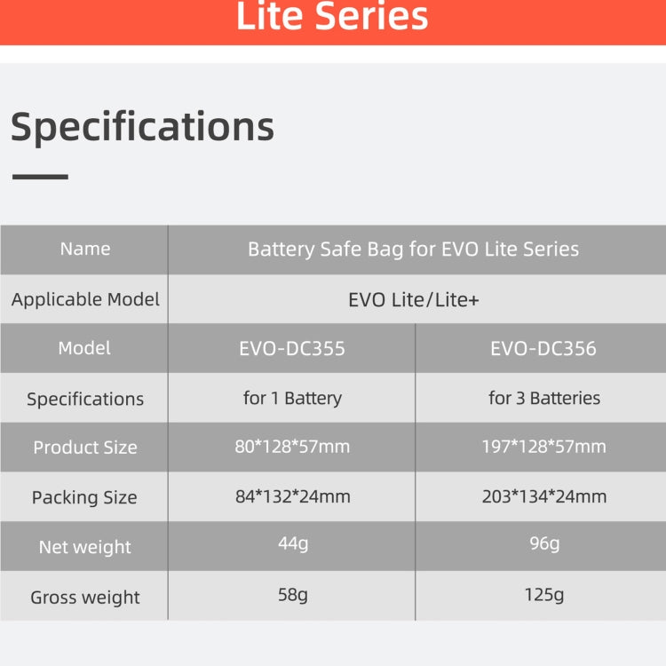 Sunnylife EVO-DC355 Battery Explosion-proof Bag for EVO Lite - DJI & GoPro Accessories by Sunnylife | Online Shopping UK | buy2fix