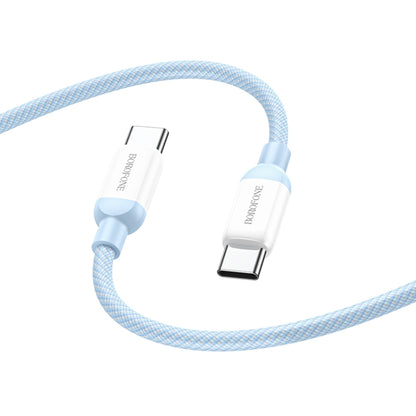 Borofone BX68 100W USB-C / Type-C to Type-C Charging Data Cable, Length:1m(Blue) -  by Borofone | Online Shopping UK | buy2fix