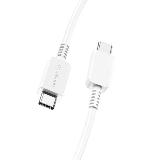 Borofone BX69 1m 3A Type-C to Type-C PD Fast Charging Data Cable(White) -  by Borofone | Online Shopping UK | buy2fix