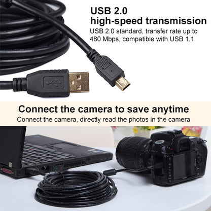 12m Mini 5 Pin to USB 2.0 Camera Extension Data Cable - Camera Accessories by buy2fix | Online Shopping UK | buy2fix