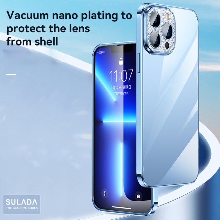 For iPhone 11 Pro Max SULADA Diamond Lens Protector Plated Frosted Case (Black) - iPhone 11 Pro Max Cases by SULADA | Online Shopping UK | buy2fix