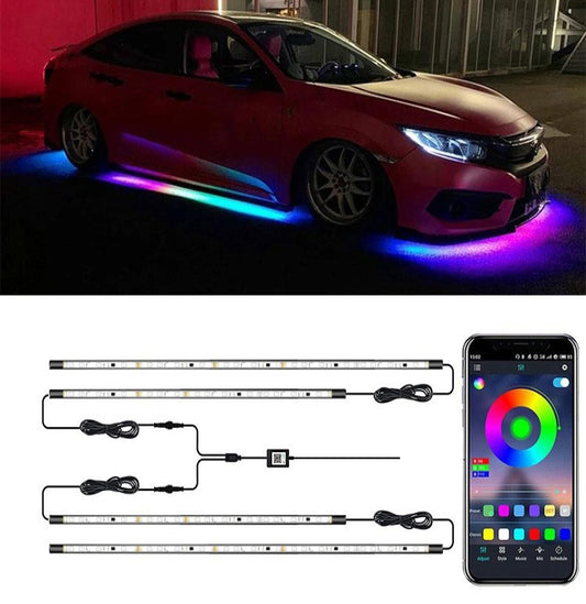 Car Modification Symphony Voice Control LED Chassis Lights, Specification:2 x 60cm + 2 x 180cm - In Car by buy2fix | Online Shopping UK | buy2fix