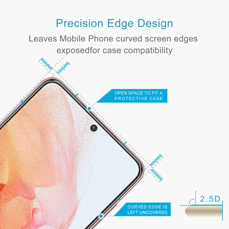 50 PCS 0.18mm 9H 2.5D Tempered Glass Fingerprint Unlock Film For Samsung Galaxy S21 5G - Galaxy S21 5G Cases by buy2fix | Online Shopping UK | buy2fix