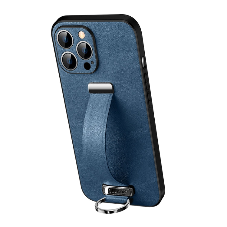 For iPhone 12 Pro Max SULADA Cool Series PC + Leather Texture Skin Feel Shockproof Phone Case (Blue) - iPhone 12 Pro Max Cases by SULADA | Online Shopping UK | buy2fix