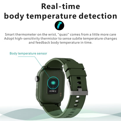 Q25 1.7 inch TFT HD Screen Smart Watch, Support Bluetooth Calling/Blood Pressure Monitoring(Green) - Smart Wear by buy2fix | Online Shopping UK | buy2fix