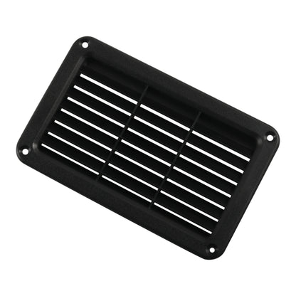 A6788 193x122mm Black Rectangle Louvered Ventilation Plastic Venting Panel Cover - In Car by buy2fix | Online Shopping UK | buy2fix