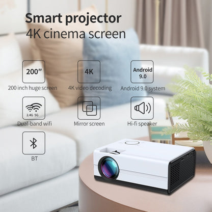 T01 800x480 2200 Lumens Mini LCD Digital Projector, Android Version, EU Plug(White Black) - Consumer Electronics by buy2fix | Online Shopping UK | buy2fix