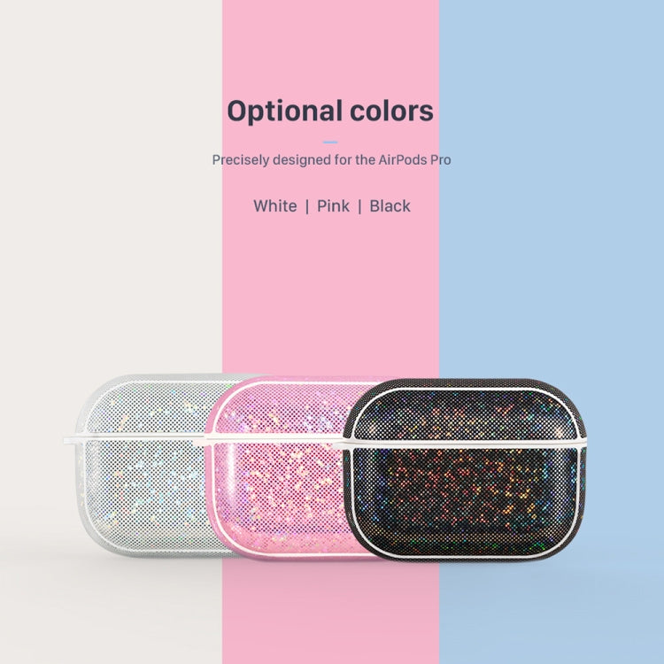 NIILLKIN Anti-fall PU + TPU Shining Protection Glitter Case for AirPods Pro(Black) - For AirPods Pro by NILLKIN | Online Shopping UK | buy2fix