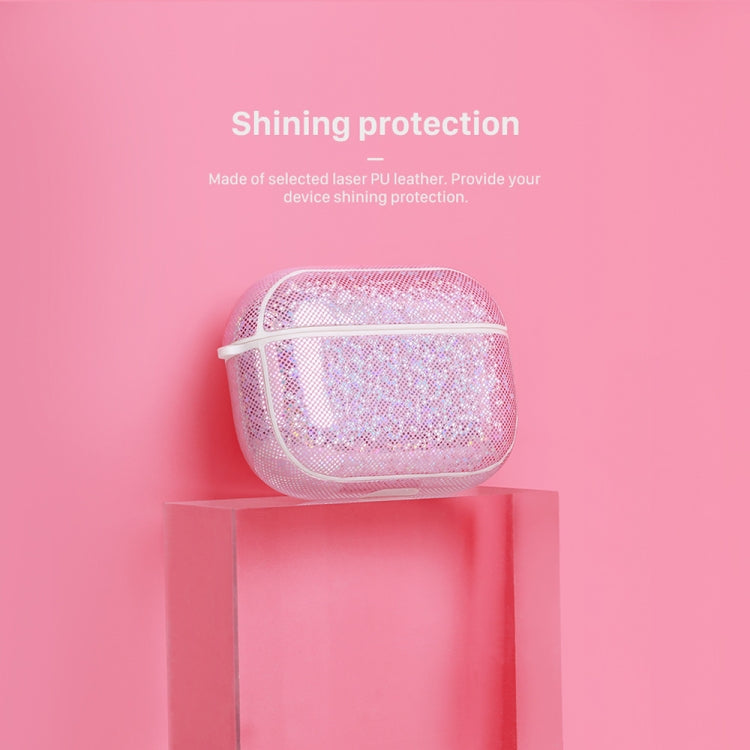 NIILLKIN Anti-fall PU + TPU Shining Protection Glitter Case for AirPods Pro(Pink) - For AirPods Pro by NILLKIN | Online Shopping UK | buy2fix