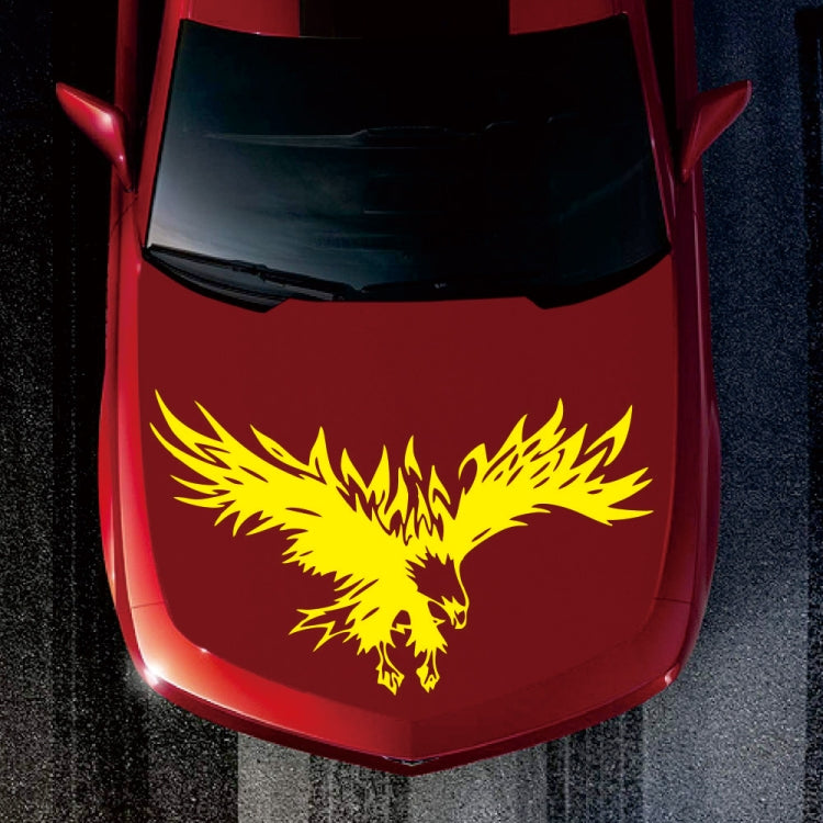 D-733 Eagle Pattern Car Modified Hood Decorative Sticker(Yellow) - In Car by buy2fix | Online Shopping UK | buy2fix