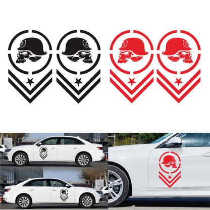 2 PCS/Set D-739 Skull Pattern Car Modified Decorative Sticker(Black) - In Car by buy2fix | Online Shopping UK | buy2fix