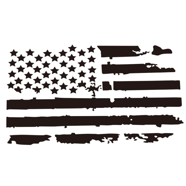 D-778 American Flag Pattern Car Modified Decorative Sticker(Black) - In Car by buy2fix | Online Shopping UK | buy2fix