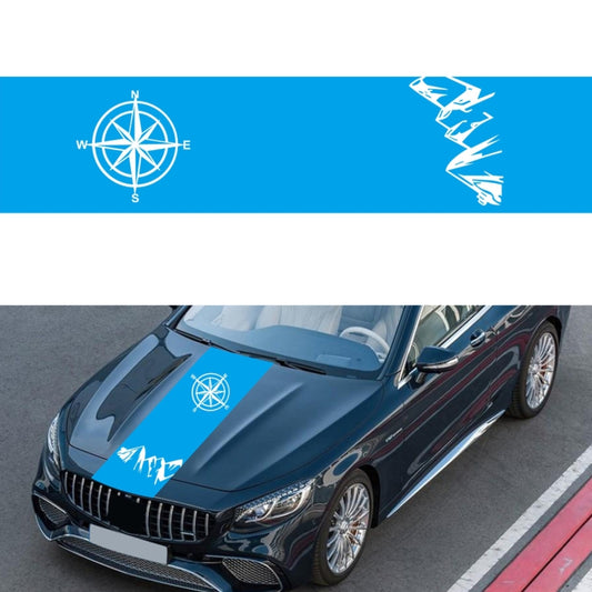 D-864 Compass Pattern Car Modified Decorative Sticker(Blue) - In Car by buy2fix | Online Shopping UK | buy2fix