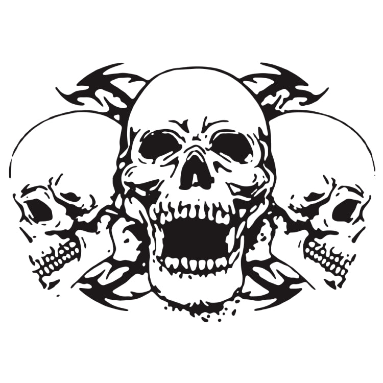 D-923 Three Skulls Pattern Car Modified Decorative Sticker(Black) - In Car by buy2fix | Online Shopping UK | buy2fix