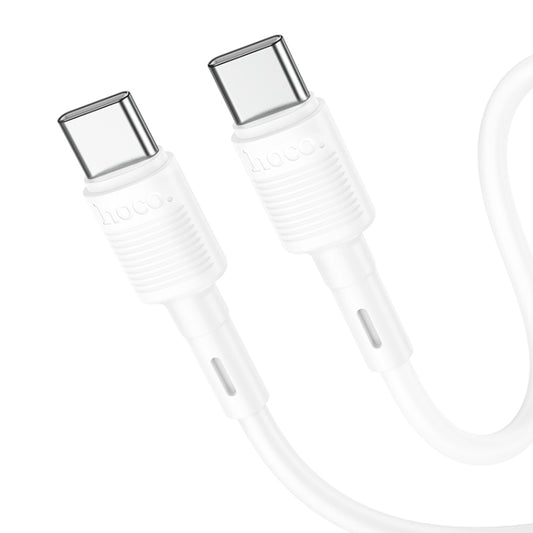 hoco X83 60W USB-C / Type-C to USB-C / Type-C Victory Charging Data Cable，Length：1m(White) -  by hoco | Online Shopping UK | buy2fix