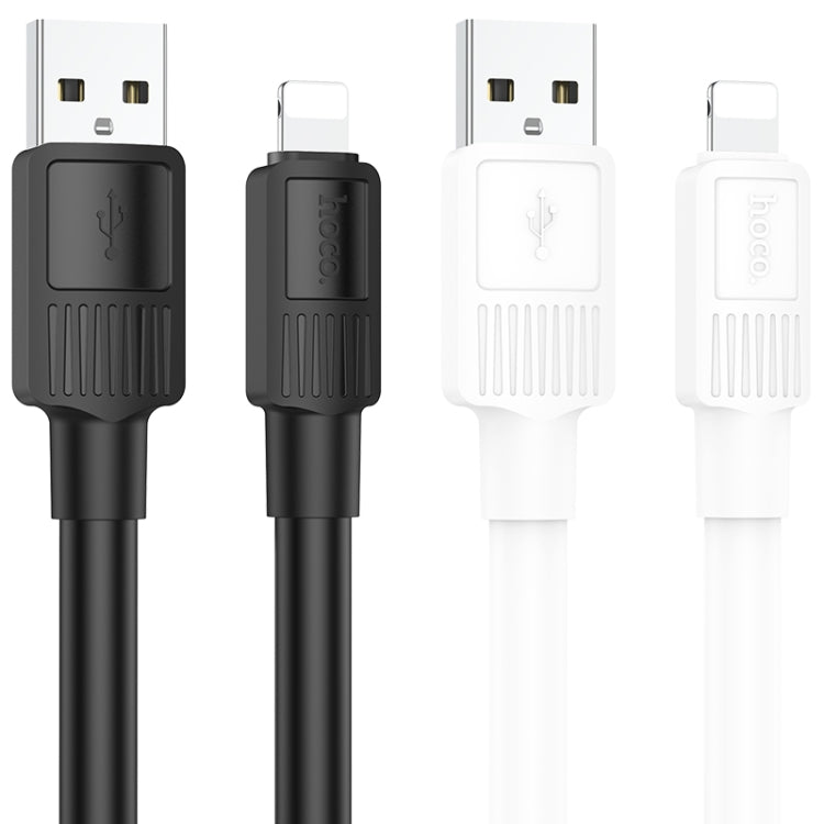 hoco X84 2.4A USB to 8 Pin Solid Charging Data Cable，Length：1m(Black) - Normal Style Cable by hoco | Online Shopping UK | buy2fix
