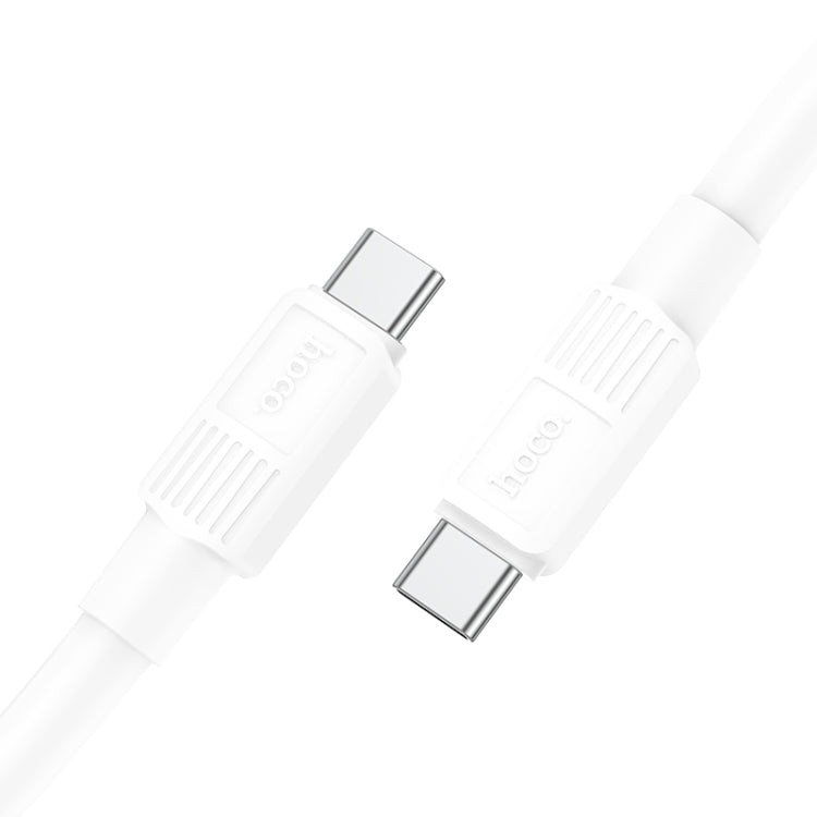 hoco X84 60W USB-C / Type-C to USB-C / Type-C Solid Charging Data Cable，Length：1m(White) -  by hoco | Online Shopping UK | buy2fix