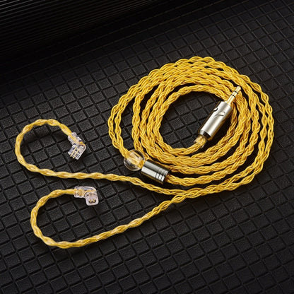 QKZ T1 8 Core TC Silver Plated 3.5mm 0.75mm 2PIN HIFI Earphone Update Cable(Yellow) - Cable & Splitter by QKZ | Online Shopping UK | buy2fix