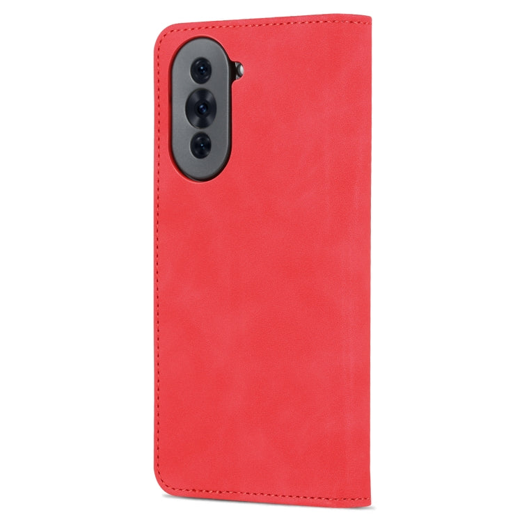 For Huawei nova 10 AZNS Skin Feel Calf Texture Flip Leather Phone Case(Red) - Huawei Cases by AZNS | Online Shopping UK | buy2fix
