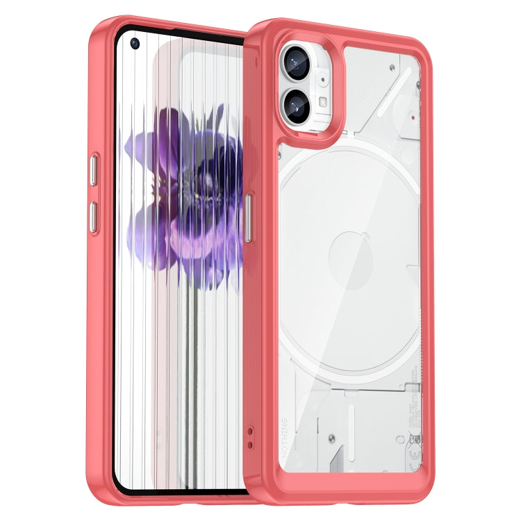 For Nothing Phone 1 Colorful Series Acrylic + TPU Phone Case(Red) - More Brand by buy2fix | Online Shopping UK | buy2fix