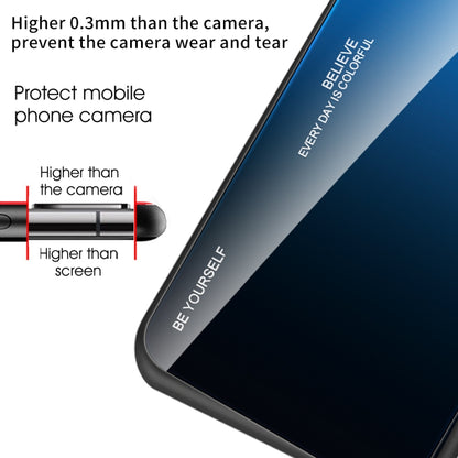 For Xiaomi Poco M4 Pro 4G Gradient Color Glass Case(Blue Black) - Xiaomi Cases by buy2fix | Online Shopping UK | buy2fix