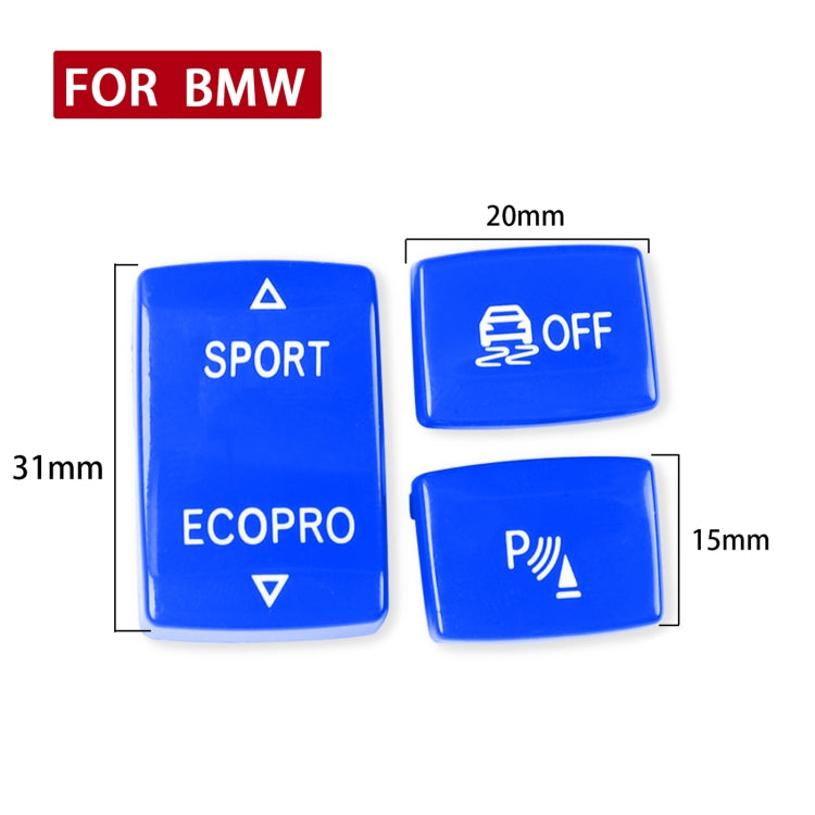 Car Gear Button Set for BMW 1 Series F20 2012-2018,Left and Right Drive(Blue) - In Car by buy2fix | Online Shopping UK | buy2fix