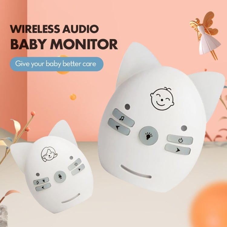 V30 Wireless Audio Baby Monitor Support Voice Monitoring + Intercom + Night Light without Battery, Plug Type:US Plug(Pink) - Security by buy2fix | Online Shopping UK | buy2fix