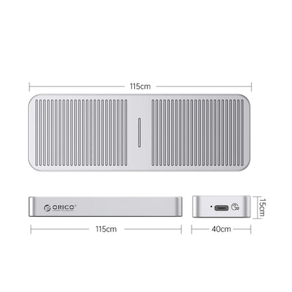 ORICO M223C3-G4-SV USB3.2 20Gbps M.2 NVMe SSD Enclosure(Silver) - HDD Enclosure by ORICO | Online Shopping UK | buy2fix