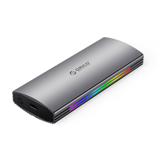ORICO M2R2-G2-GY 10Gbps Multi-Color Glowing RGB Gaming Style M.2 NVMe SSD Enclosure(Grey) - HDD Enclosure by ORICO | Online Shopping UK | buy2fix