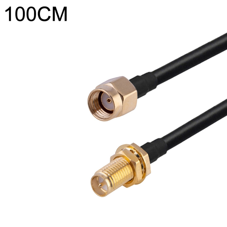 RP-SMA Male to RP-SMA Female RG174 RF Coaxial Adapter Cable, Length: 1m - Connectors by buy2fix | Online Shopping UK | buy2fix