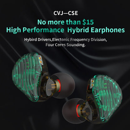 CVJ-CSE Ring Iron Hybrid Music Running Sports In-Ear Wired Headphone, Style:Without Mic(Green) - In Ear Wired Earphone by CVJ | Online Shopping UK | buy2fix