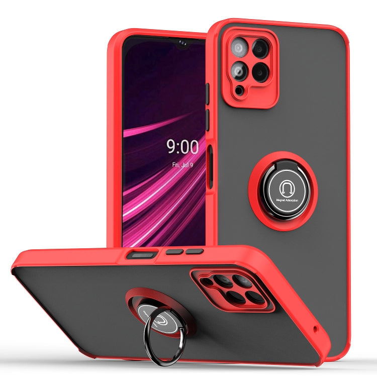 For T-Mobile REVVL 6 Pro 5G Q Shadow 1 Series TPU + PC Phone Case with Ring(Red) - More Brand by buy2fix | Online Shopping UK | buy2fix