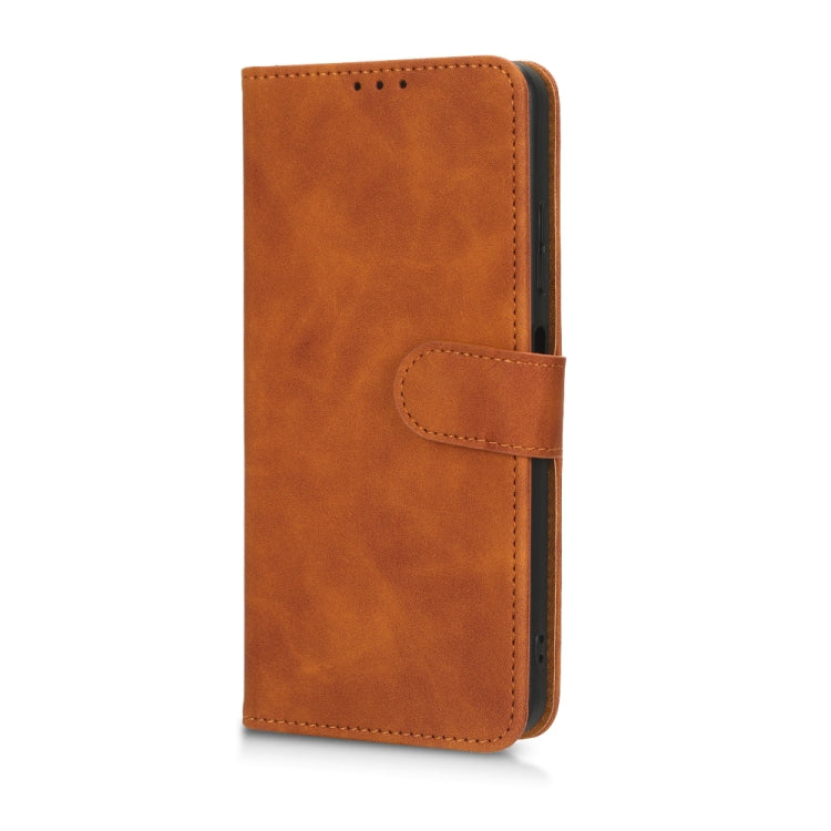 For T-Mobile Revvl 6 5G Skin Feel Magnetic Flip Leather Phone Case(Brown) - More Brand by buy2fix | Online Shopping UK | buy2fix