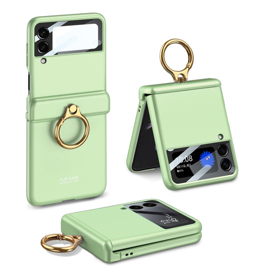 For Samsung Galaxy Z Flip4 GKK Magnetic Hinged Flip Case with Ring Holder(Matcha Green) - Galaxy Z Flip4 5G Cases by GKK | Online Shopping UK | buy2fix