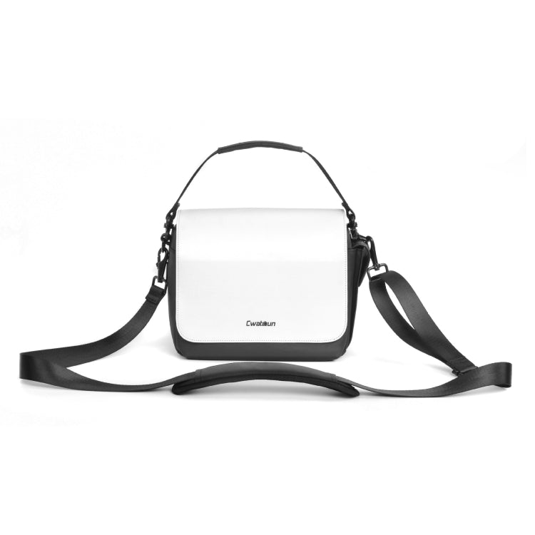 CADeN D73 Camera Sling Bag Water-resistant Shockproof Camera Handbag, Size:23.5 x 14 x 19cm Black White - Strap Satchel by CADeN | Online Shopping UK | buy2fix