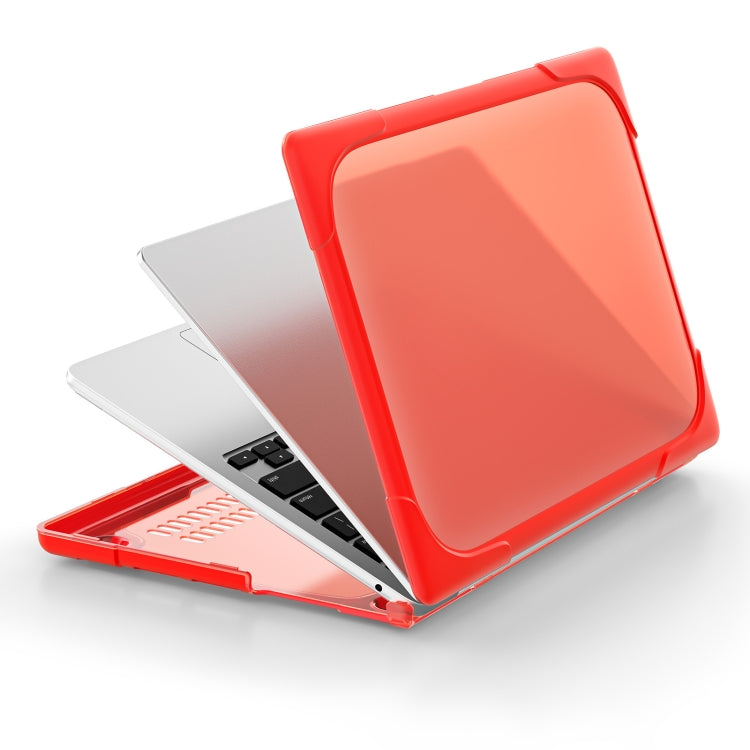 For MacBook Air 13.6 inch A2681 2022 TPU + PC Two-color Anti-fall Laptop Protective Case(Red) - MacBook Air Cases by buy2fix | Online Shopping UK | buy2fix